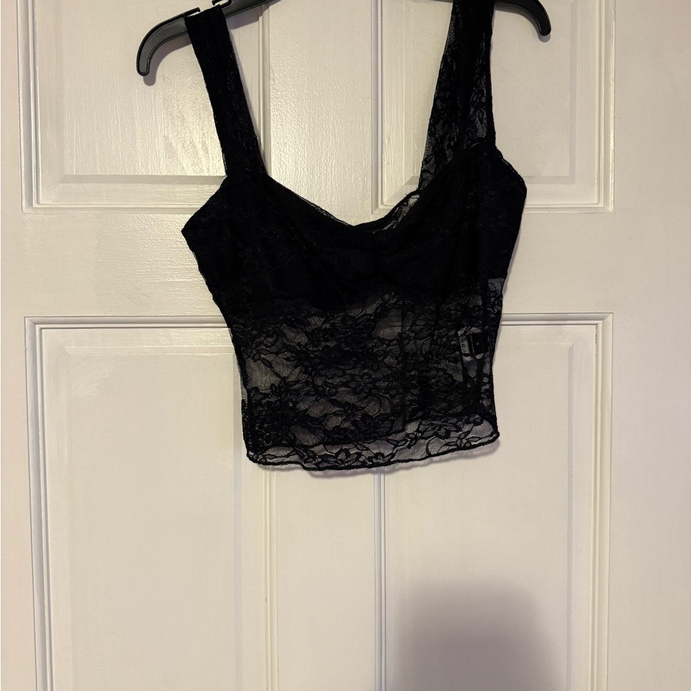 Shein black Lace Crop Top